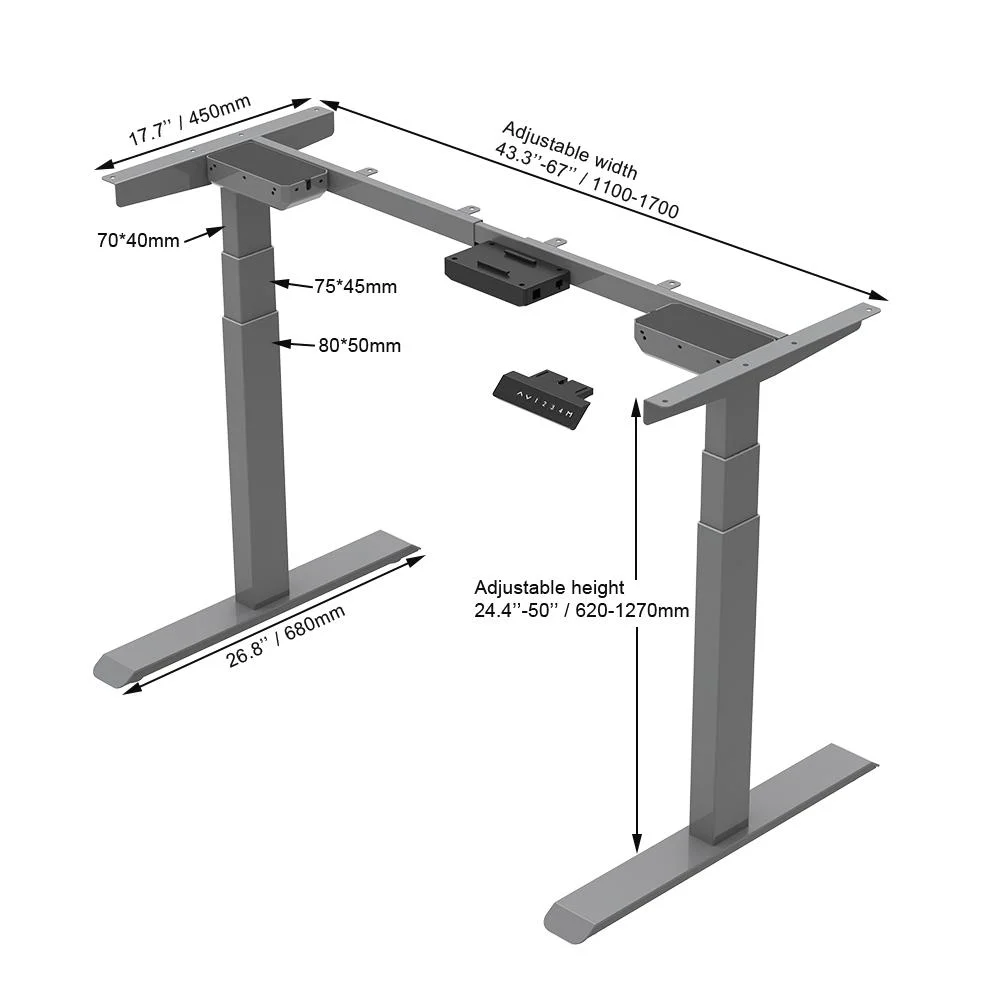 Modern Ergonomic Office Furniture Executive Tables Dual Motor Stand up Study Table Standing Desk Home Living Room Furniture Intelligent Height Adjustable Desk