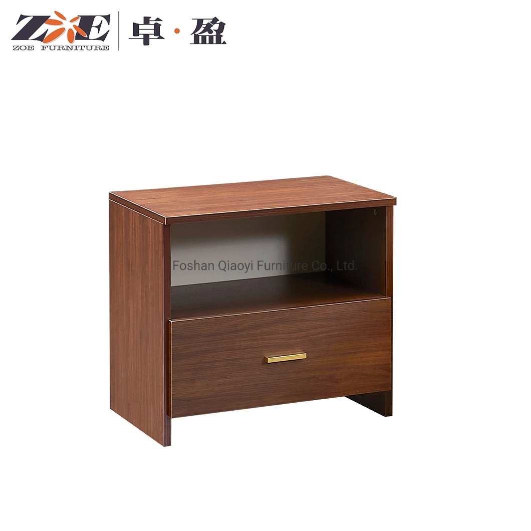 OEM Custom Modern Simple Nightstand Drawers Integrated Legs Bedside Table